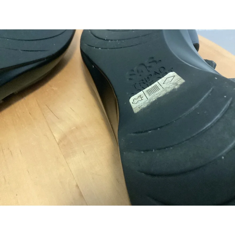 SAS Sandals Womens 8.5 M Black Leather Adjustable Straps Tripad Comfort Walking